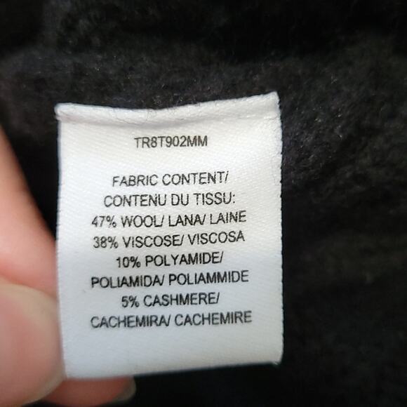 Derek Lam 10 Crosby Black Cold Shoulder Wool Blend V-Neck Sweater NEW Small - Picture 10 of 12